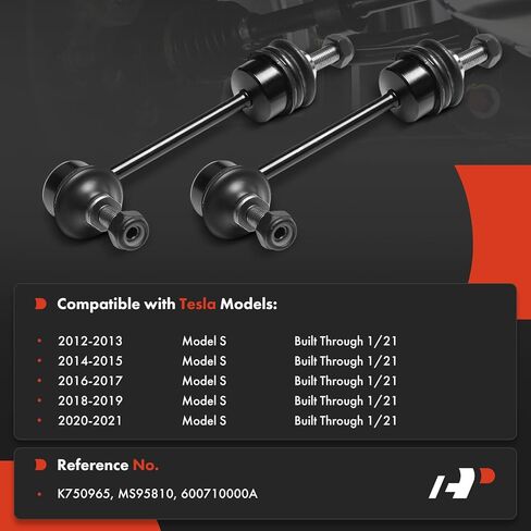 A-Premium 2 x Rear Sway Bar Links Stabilizer Bar Links, Compatible with Tesla Model S 2012-2021 in Kuwait