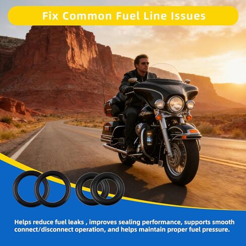 Fuel Line Quick Disconnect Viton O-Ring Repair Kit Compatible with Delphi Equipped Harley Davidson 2001+,for Fuel Line Quick Disconnect/Stop Leaks 2 Sets (4 O-Rings) in Saudi Arabia
