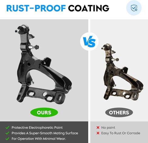 Front Lower & Upper Control Arm w/Ball Joint for Buick Rainier Chevy Trailblazer GMC Envoy Isuzu Ascender 04-07, SAAB 9-7X 05-07, Driver & Passenger Side, 10Pcs Suspension Kit K620467 K620468 K640294 in Kuwait