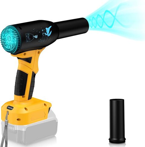 Jet Dry Blower 500W Compatible with Dewalt 20V 60V Battery, High Power 400G Wind Speed Compressed Air Duster, 3 Gear Adjustable Cordless Air Duster, Jet Fan Mini Blower for Car Dry,Keyboard Cleaning in Saudi Arabia