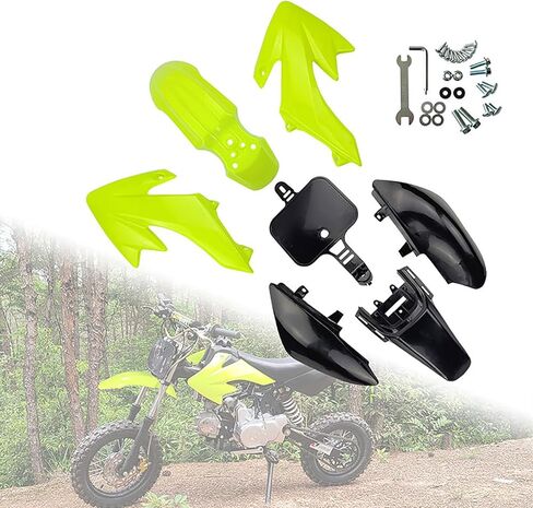 مجموعات هيكل هدية بلاستيكية CRF50 XR50، ألوان مطابقة جديدة أخضر فاتح مع أسود لدراجة CRF 50 SSR SDG Pit Dirt Motor Trail. in Kuwait