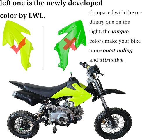 مجموعات هيكل هدية بلاستيكية CRF50 XR50، ألوان مطابقة جديدة أخضر فاتح مع أسود لدراجة CRF 50 SSR SDG Pit Dirt Motor Trail. in Kuwait
