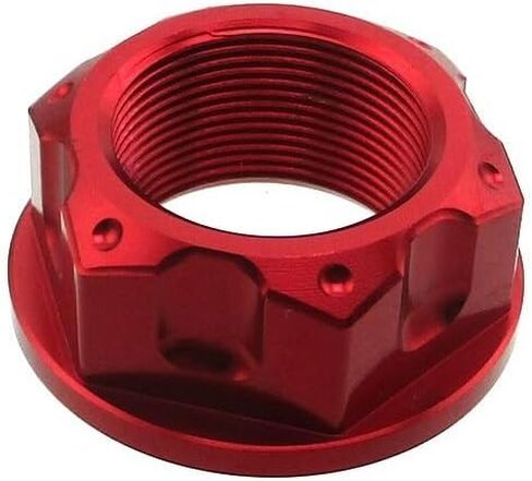 Motorcycle parts Aluminum M22 x 1mm Steering Stem Nut For Honda CRF50 XR50 KLX110 KX65 KX85 DRZ110 RM85 TTR50 TTR110 TTR125 50cc-190cc Dirt Bike(Black) in Saudi Arabia