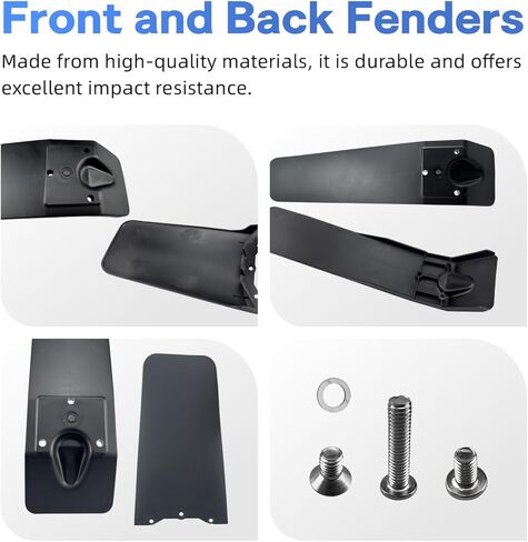 Front and Back Fenders Kit Fit for Tuttio Tutti Soleil 01 Electric Dirt Bike, Heavy-Duty ABS Mudguards with Mounting Hardware, Impact Resistant Splash Guard Matte Black 1 Pair in Saudi Arabia