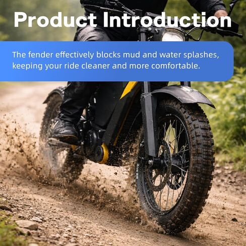 Front and Back Fenders Kit Fit for Tuttio Tutti Soleil 01 Electric Dirt Bike, Heavy-Duty ABS Mudguards with Mounting Hardware, Impact Resistant Splash Guard Matte Black 1 Pair in Saudi Arabia