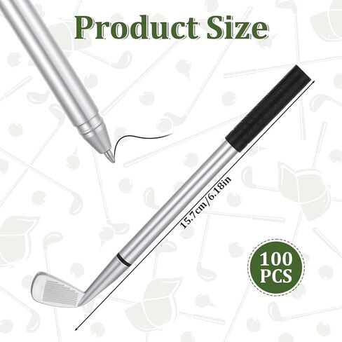 100 Pcs Golf Ballpoint Pen, Funny Sports Golfing Club Props 1.0mm Black Gel Ink Pens for Students, Coworkers, Office, School, Party Favors in Saudi Arabia