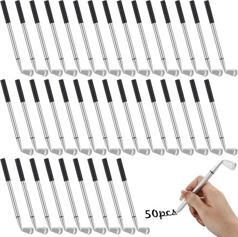 Lnrueg 50 Pcs Golf Ballpoint Pens, Bulk Mini Golf Club Ballpoint Pens 1.0 mm, Decorative Golf Pens for School, Office, Souvenirs, Golfing Club Props, Funny Sports Writing Pens. Black Ink in Kuwait