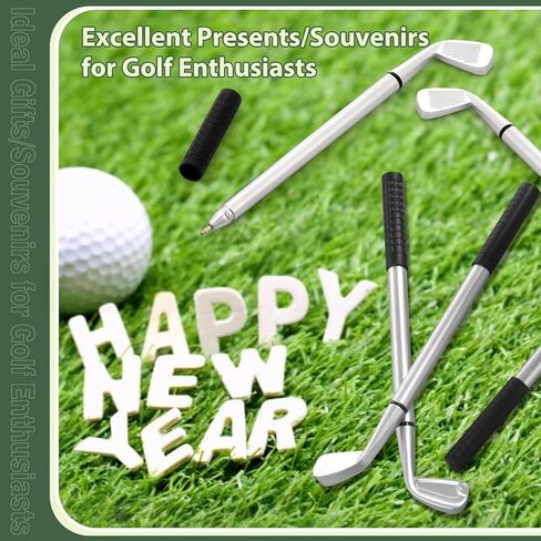 Lnrueg 50 Pcs Golf Ballpoint Pens, Bulk Mini Golf Club Ballpoint Pens 1.0 mm, Decorative Golf Pens for School, Office, Souvenirs, Golfing Club Props, Funny Sports Writing Pens. Black Ink in Kuwait
