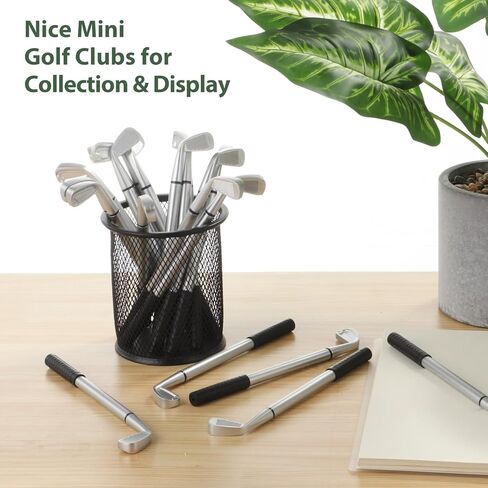 Lnrueg 50 Pcs Golf Ballpoint Pens, Bulk Mini Golf Club Ballpoint Pens 1.0 mm, Decorative Golf Pens for School, Office, Souvenirs, Golfing Club Props, Funny Sports Writing Pens. Black Ink in Kuwait