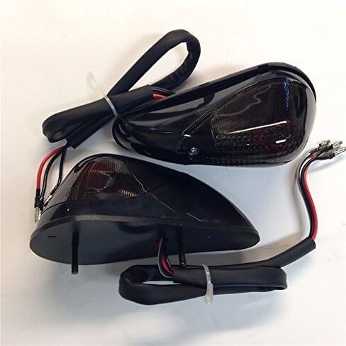 XKH- Clear Lens Euro Led Flush Mount Turn Signal Compatible with Yzf R6S Kawasaki Ninja EX250 250R 1998 2009 (Rear Only) ZZR 600 2005 2010 Black look [B017QVRU1C] in Saudi Arabia