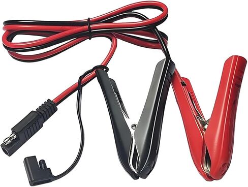3.2FT 12V 14AWG Alligator Crocodile Clip to SAE Connector, Battery Charging Wire for Car Solar Power, Quick Release Adapter Extension Cable with Clamp, Fit for Car, Motorcycle (AlligatorClip) in Saudi Arabia