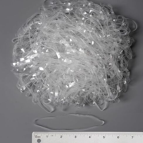 Rubber Bands 5inx0.2in 190Pcs Clear Rubber Band for Balloon Arch Elastic Tying Bands Rubber Bands for Office Crafts Transparent TPU Rubberband Clear Elastic for Home Office Crafts in Saudi Arabia