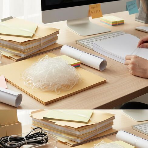 Rubber Bands 5inx0.2in 190Pcs Clear Rubber Band for Balloon Arch Elastic Tying Bands Rubber Bands for Office Crafts Transparent TPU Rubberband Clear Elastic for Home Office Crafts in Saudi Arabia
