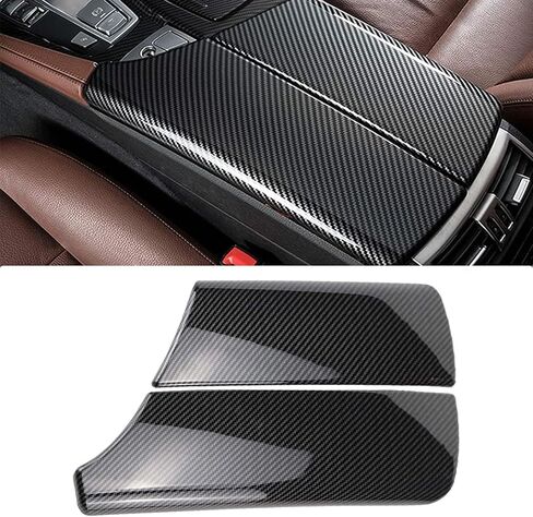 Center Console Covers Compatible with BMW F10 F11 520i 528i 530i 535d 535i 550i for BMW 5 Series 2011-2016 Carbon Fiber Color Car Center Armrest Box Covers Console Box Storage Box Trim Cover in Saudi Arabia