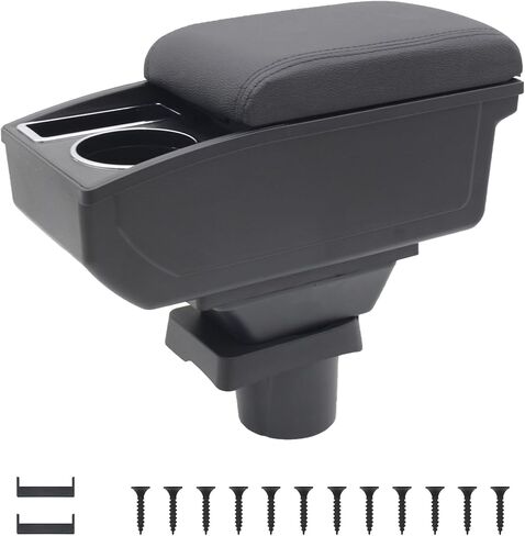 YJYWZH Car Armrest Box for Toyota Prius C Automotive Accessories Center Console Storage Box with Cup Holder, Black Thread in Kuwait