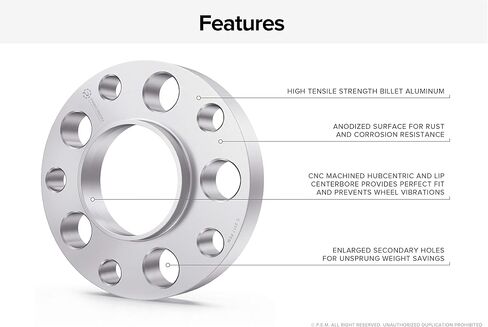 StanceMagic - 20mm (0.75 inch) Hubcentric 5x130 Wheel Spacers (71.6mm Bore, With Lip) Compatible with Porsche Boxster 911 Carrera Cayman Cayenne Panarema Taycan - 2pcs, Silver in Kuwait