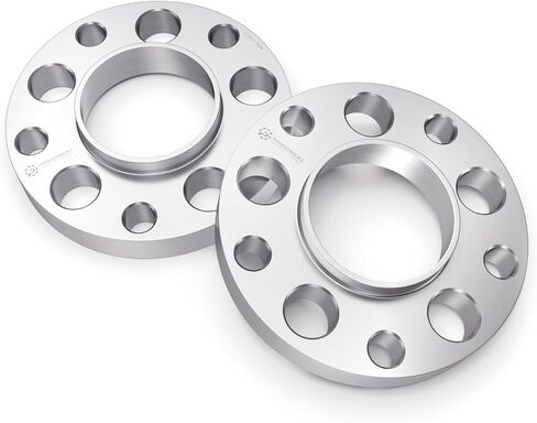 StanceMagic - 20mm (0.75 inch) Hubcentric 5x130 Wheel Spacers (71.6mm Bore, With Lip) Compatible with Porsche Boxster 911 Carrera Cayman Cayenne Panarema Taycan - 2pcs, Silver in Kuwait
