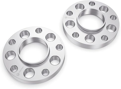 StanceMagic - 20mm (0.75 inch) Hubcentric 5x130 Wheel Spacers (71.6mm Bore, With Lip) Compatible with Porsche Boxster 911 Carrera Cayman Cayenne Panarema Taycan - 2pcs, Silver in Kuwait