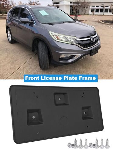 FASTCHE Front Bumper License Tag Plate Frame Bracket Holder Compatible with 2015 2016 Honda CR-V License Plate Bracket Replace # 71145-T1W-A00 71145T1WA00 in Kuwait