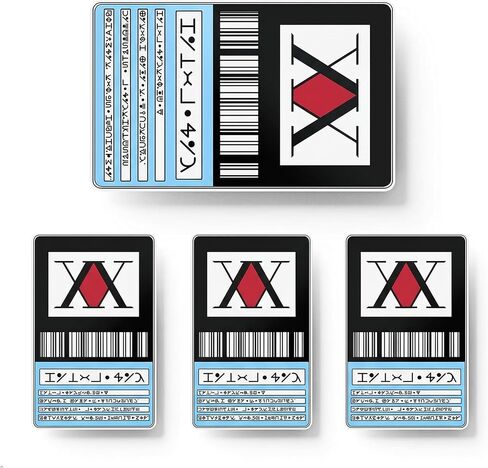 Credit Card Skin Decal Stickers, Anime Hunter Design, 4-Piece Set, Compatible with Debit, Bank, EBT, Metro Cards (1) in Kuwait