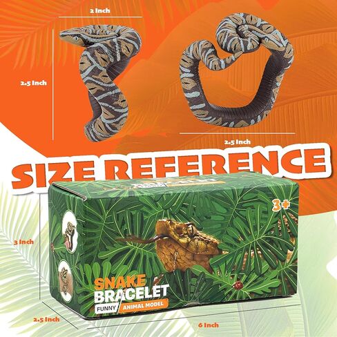 7 Toy Simulated Snake Bracelet - PVC Fun Prank Creative Toys - Halloween Decorative Props and Scary Party Models Real for Adults Teens and Everyday Pranks in Saudi Arabia
