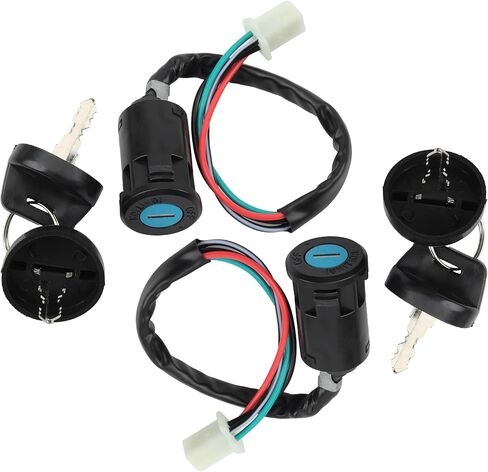 4 سلك دبوس مفتاح الإشعال مجموعة التبديل متوافق مع 50cc 70cc 90cc 110cc 125cc 150cc 200cc 250cc الصينية حفرة الترابية دراجة ATV رباعية 4 عجلات سكوتر الكهربائية TaoTao SUNL أجزاء حزمة من 2 in Kuwait