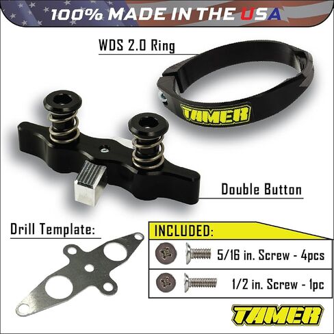 Tamer MX HH-2521 Double Button Motocross Holeshot Device – Fits Cobra, Gas Gas, Husqvarna, Kawasaki, and KTM - Black Launch Control System with WDS 2.0 Ring – Dirtbike Start Device – Made in USA in Saudi Arabia