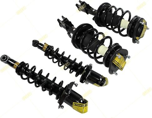OREDY 4 قطع دعامات أمامية وخلفية مع زنبرك ملفوف لسيارة FWD Toyota Matrix Pontiac Vibe 2003 2004 2005 2006 2007 2008 استبدال كامل لامتصاص الصدمات - 172117 172116 171373L 171373R in Kuwait