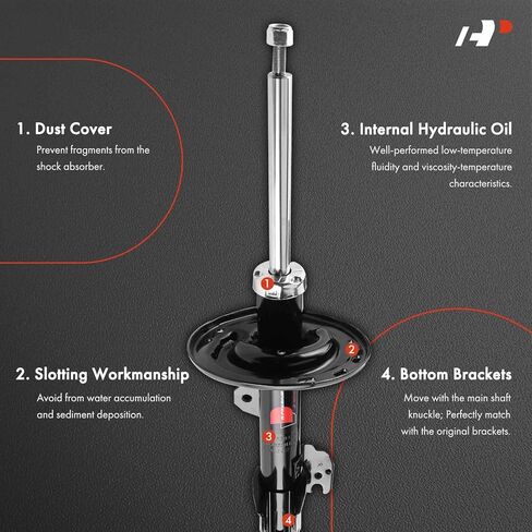 A-Premium Front Pair [2] Strut Assembly Compatible with Toyota Highlander 2008 2009 2010, Driver and Passenger Side in Kuwait