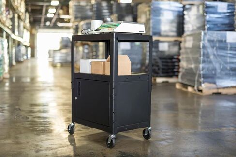 FSE 373-AVJ42C Adjustable-Height Steel AV Cart - Cabinet in Kuwait