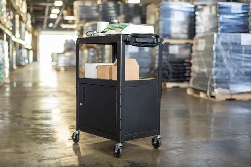 FSE 373-AVJ42C Adjustable-Height Steel AV Cart - Cabinet in Kuwait