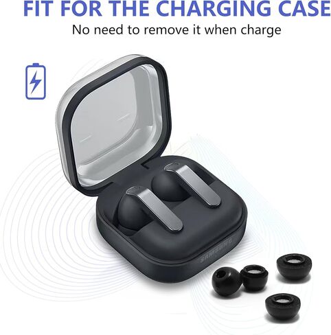 Foam Ear Tips for Samsung Galaxy Buds3 Pro - Ultimate Comfort and Unshakeable Fit with Memory Foam Earbud Tips, Earbud Replacement Tips - L in Saudi Arabia