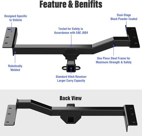 Trailer Hitch, 2 inch Towing Hitch Receiver with Class 3 Hitch Cover Compatible with Lexus RX350 RX450h 2010-2015 in Kuwait