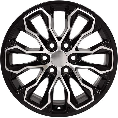 OE Wheels CV54 17 Inch Rims Fit Colorado ZR2 Style 6x120 17x8 Gloss Black Machined - Hollander 5891 (Set of 4) in Kuwait