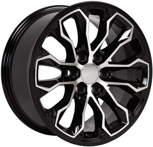OE Wheels CV54 17 Inch Rims Fit Colorado ZR2 Style 6x120 17x8 Gloss Black Machined - Hollander 5891 (Set of 4) in Kuwait