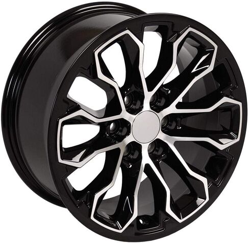OE Wheels CV54 17 Inch Rims Fit Colorado ZR2 Style 6x120 17x8 Gloss Black Machined - Hollander 5891 (Set of 4) in Kuwait