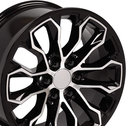OE Wheels CV54 17 Inch Rims Fit Colorado ZR2 Style 6x120 17x8 Gloss Black Machined - Hollander 5891 (Set of 4) in Kuwait