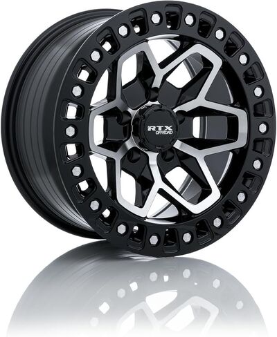 RTX ZION Custom Wheel - 18x9, 0 Offset, 5x127 Bolt Pattern, 71.5mm Hub - Black with Machined Face Rim in Saudi Arabia