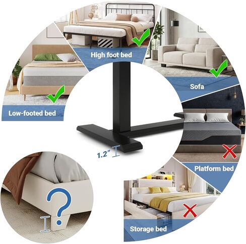 PUNCIA Small Standing Desk with Stoppers 90°Tiltable Mobile Rolling Laptop Table on Wheels Adjustable Height Computer Workstation Portable Stand Up Cart for Home Office Installation-Free（White） in Saudi Arabia