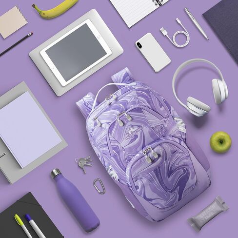 High Sierra Swoop Backpack with 17" Laptop Pocket, Marble Lavender in Kuwait