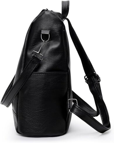 Soft Leather Backpack for Women Shoulder Bag Laptop Bookbag Travel Backpacks Handbag for Men Adjustable Shoulder Straps in Kuwait