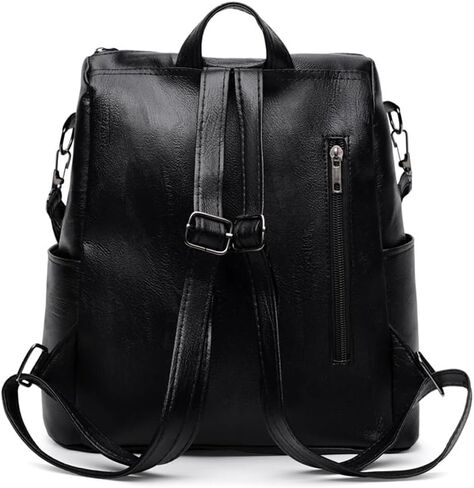 Soft Leather Backpack for Women Shoulder Bag Laptop Bookbag Travel Backpacks Handbag for Men Adjustable Shoulder Straps in Kuwait