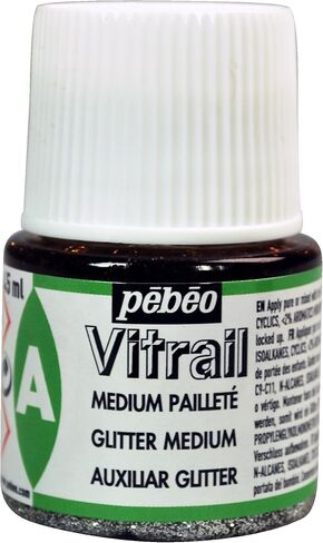 Pebeo Vitrail, Stained Glass Effect Paint Auxiliaries, 45 ml Bottle - Lightening Medium, 1.52 Fl Oz (Pack of 1) in Kuwait