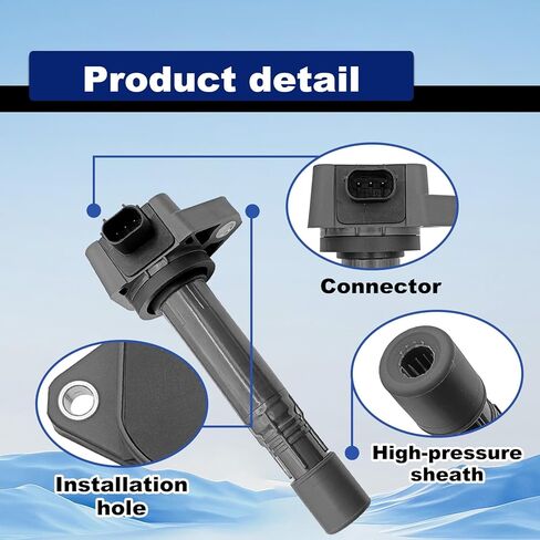 Engine Ignition Coil Package Compatible With 2009-2014 Ridgeline, 2010-2013 Acura Mdx, 2013-2015 RDX, 2010-2013 ZDX 3.7l 3.5l, 2009-2015 Honda Pilot Replace OE 30520-R70-A01 30520- R70-S01 in Kuwait