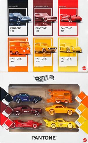 Hot Wheels Toy Cars & Van Multipack, Collectible Pantone 1:64 Scale Die-Cast Vehicles Featuring Classic Colors & Artistic Packaging in Kuwait