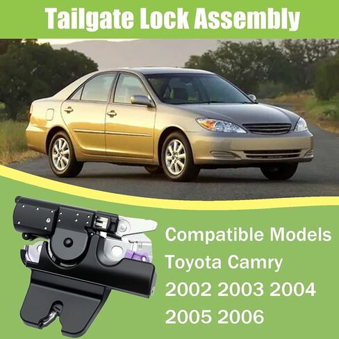 Tailgate Lock Assembly Compatible with Toyota Camry 2002 – 2006 Trunk Lid LockLatch Rear Driver or Passenger Side Power Door Lock Actuator Motor, Replace for No.64600AA020 / 6460033091 in Saudi Arabia