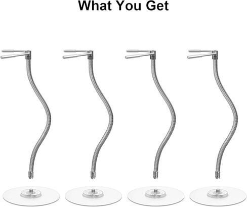 4 Pack Metal Adjustable Action Figure Flight Stand with Sticky Adhesive Base-Wall Mounted Stop Motion Rig for 6''-7'' Marvel Legends, Figure Display Holder Stand Compatible with HG RG SD SHF Gundam 1/144 Toy in Kuwait