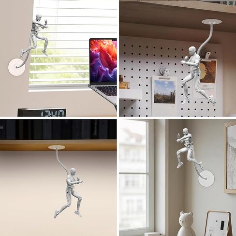 4 Pack Metal Adjustable Action Figure Flight Stand with Sticky Adhesive Base-Wall Mounted Stop Motion Rig for 6''-7'' Marvel Legends, Figure Display Holder Stand Compatible with HG RG SD SHF Gundam 1/144 Toy in Kuwait