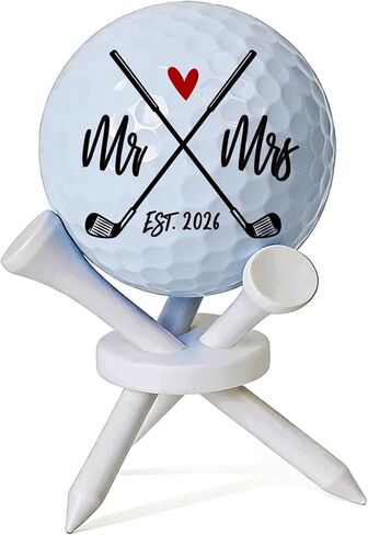 Golf Ball Golf Gifts for Couple Mr & Mrs, Golf Gifts for Bride and Groom Golfer Golfers Lovers Adult Golfing Fan, Valentines Engaged Wedding Gifts for Couple Golfer, Wedding Party Decorations in Saudi Arabia