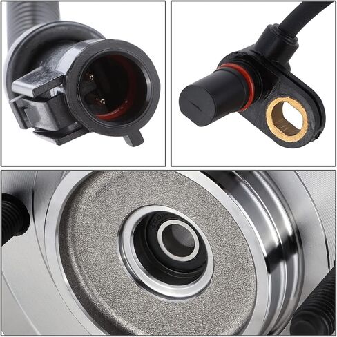 Auto Dynasty (6-Lug Hub) Factory Style Front Wheel Bearing Hub Assembly with ABS Sensor Cable and Plug Compatible with Ford F-150 Lobo Lincoln Mark LT 4WD 2004-2008, Bare Steel in Saudi Arabia